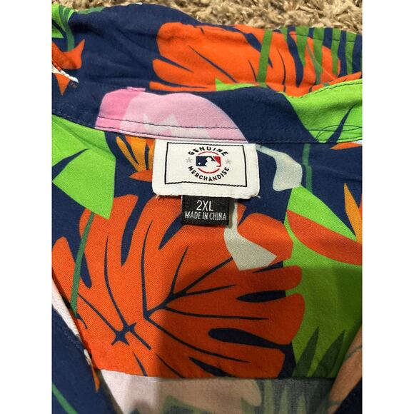 MLB Houston Astros Genuine Merchandise Flamingo Button Down Shirt 2XL - Picture 2 of 3